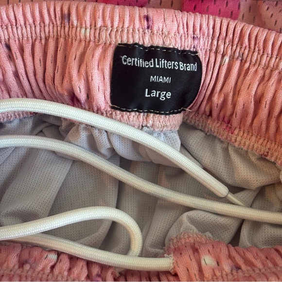 Certified Lifters Brand Pink Cherry Blossom Floral MeshGym Lifting Shorts Large - Picture 9 of 9